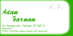 adam harman business card